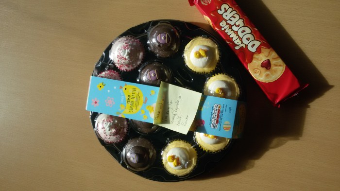 The traditional I'm sorry I'm leaving cupcakes